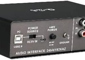 Audio interface,Professional audio mixer Professional Microphone External Interface USB Computer No Driving Mic Live Recording Audio Interface 2 In 4 Out Q24
