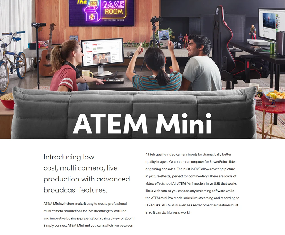 Blackmagic Design ATEM Mini Pro Switcher ATEM Mini Live Stream Switcher Multi-view and Recording New Features - Image 5