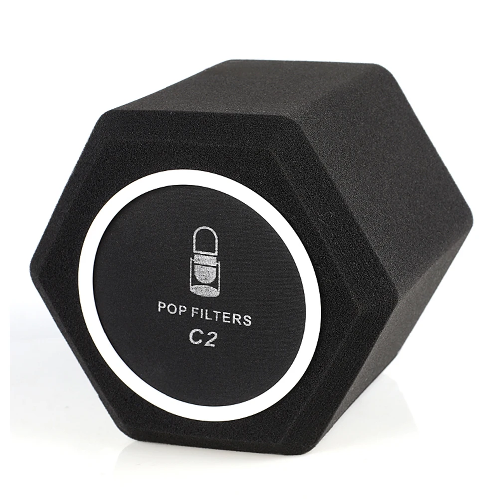 C2 Universal Studio Mic Screen Live Recording Microphone Anti-Interference Noise Reduction Wind Screen Soundproof Filter Cover
