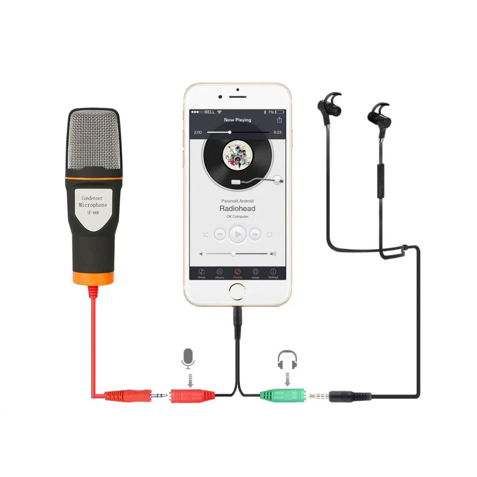 Microphone with Mic Stand, Professional 3.5mm Jack Recording Condenser Microphone Compatible with PC, Laptop, Singing and Gaming - Image 3
