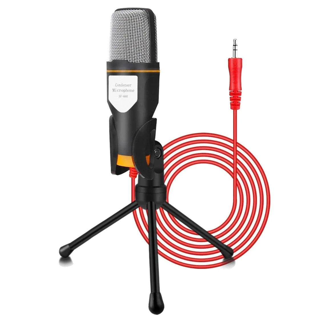 Microphone with Mic Stand, Professional 3.5mm Jack Recording Condenser Microphone Compatible with PC, Laptop, Singing and Gaming - Image 4