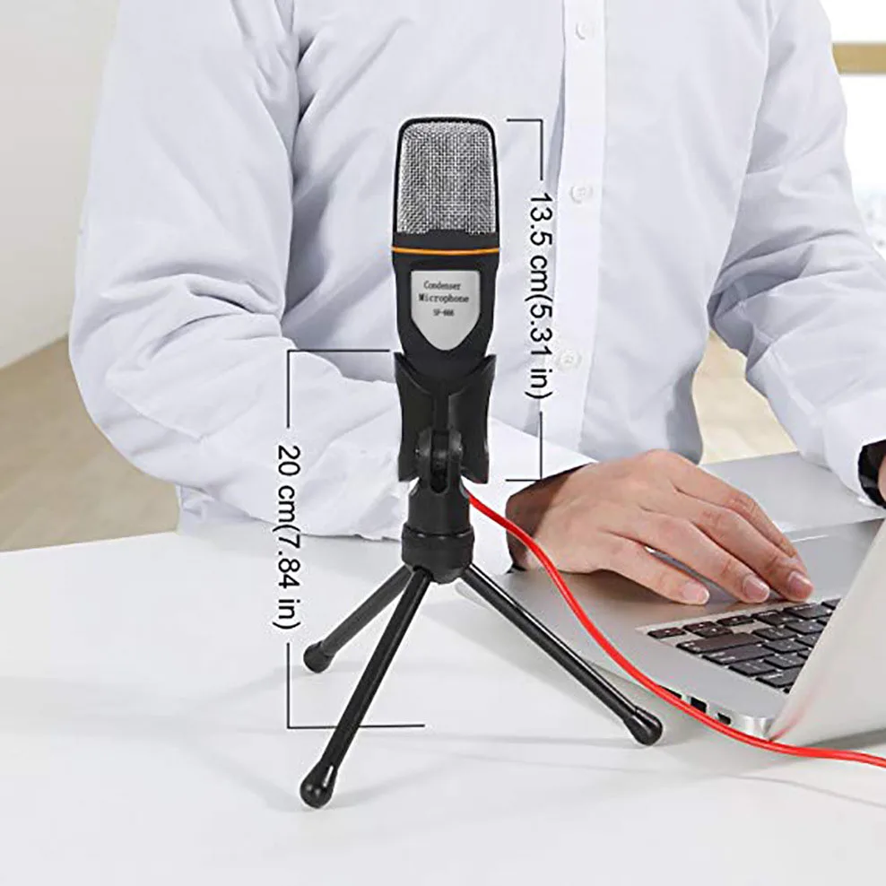 Microphone with Mic Stand, Professional 3.5mm Jack Recording Condenser Microphone Compatible with PC, Laptop, Singing and Gaming - Image 6
