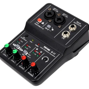USB Audio Interface for PC,Interface for Recording Music Computer Recording Audio Interface XLR with 3.55m Microphone Jack, USB Sound Card for Recording Studio, Ultra-low Latency Plug&Play, Q-12