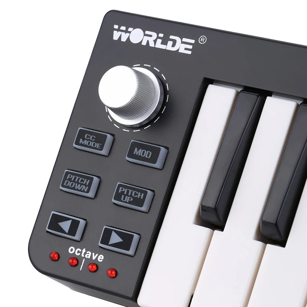 WORLDE Easykey.25 Portable Keyboard Mini 25-Key USB MIDI Controller Mini-keyboard Keys MIDI Keyboard Controller Instrument - Image 3