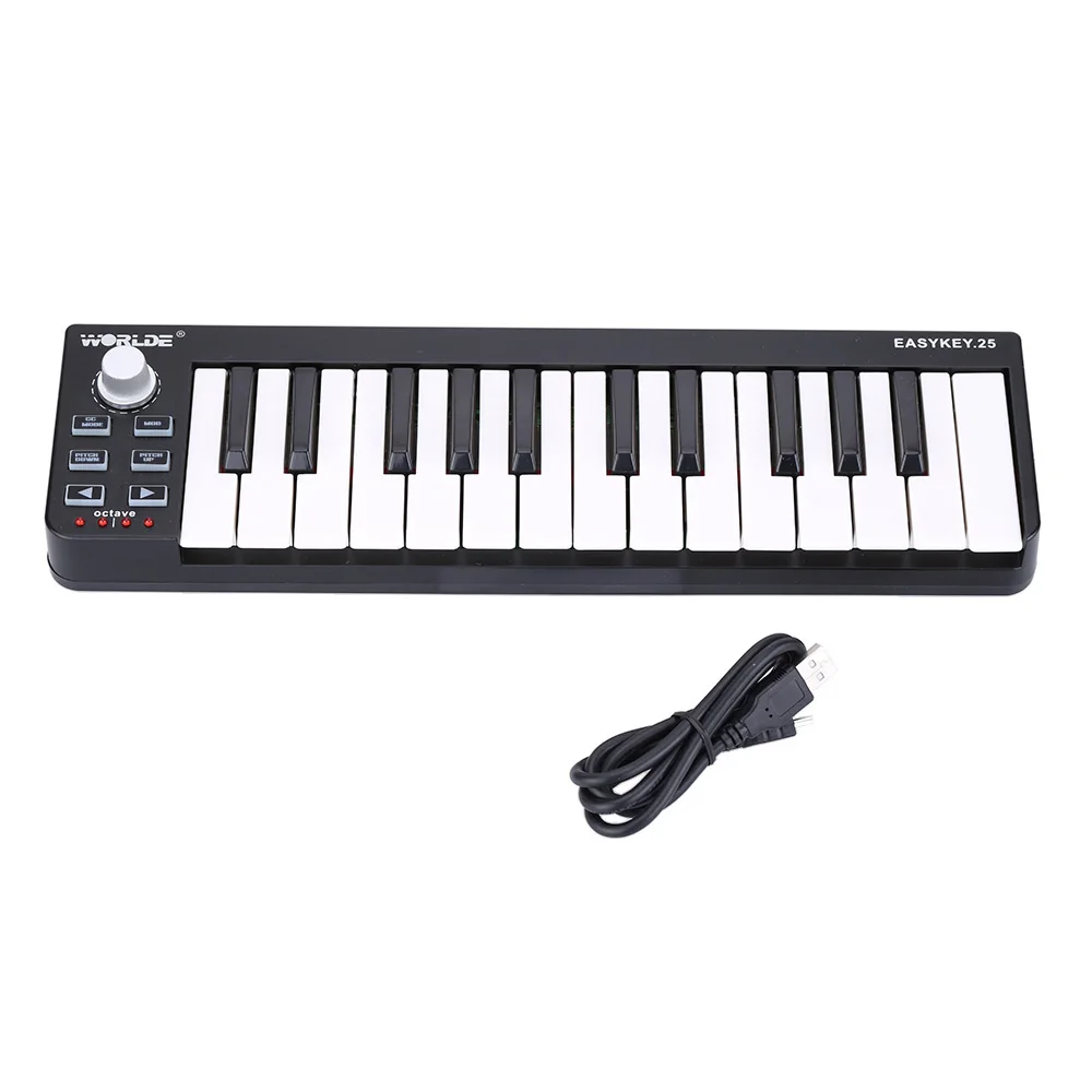 WORLDE Easykey.25 Portable Keyboard Mini 25-Key USB MIDI Controller Mini-keyboard Keys MIDI Keyboard Controller Instrument - Image 5