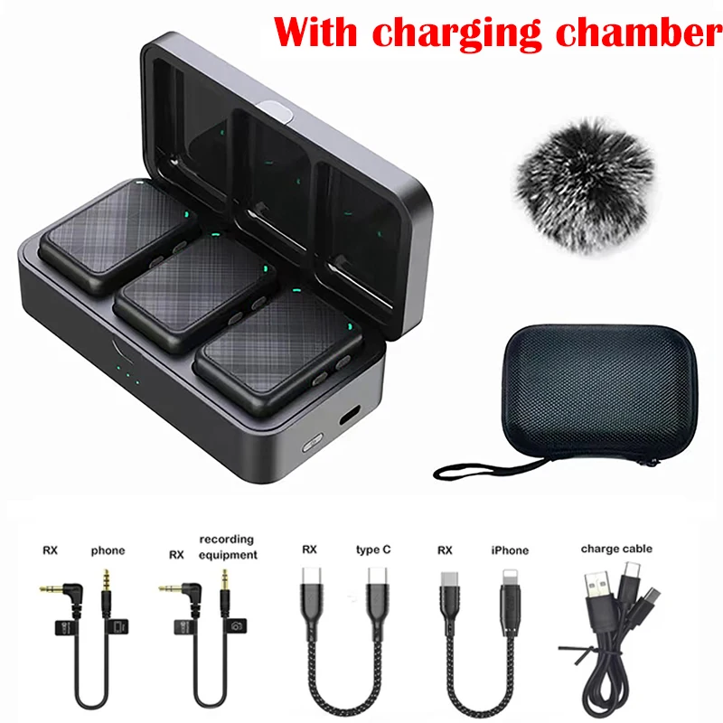 Wireless Lavalier Microphone Portable Dual Channel Audio Video Recording Lapel Mic for iPhone Android DSLR Camera Vlog YouTube - Image 6