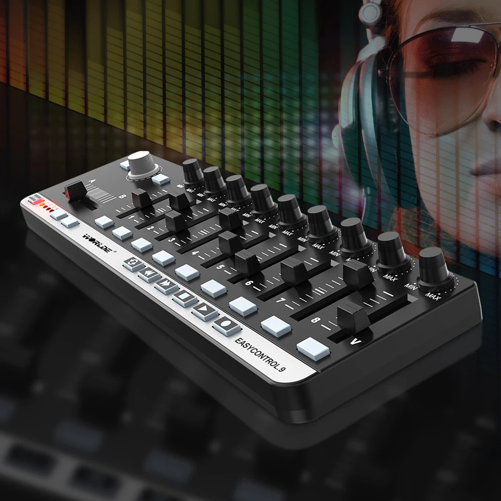 Worlde EasyControl.Portable USB 9 Slim-Line Control Programmable MIDI Keyboard Controller - Image 3
